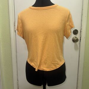 Casual Yellow Women's Top Size L